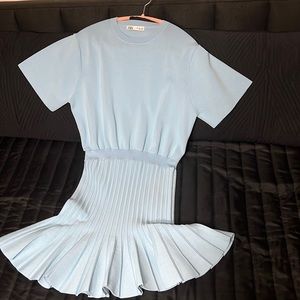 Zara Fine Pleat Knit Bandage Mini Dress